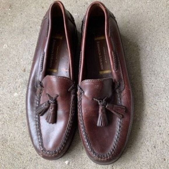 Johnston & Murphy Size 11W Brown Tassel Loafer Shoes 40102006603 Brazil
